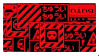 a red and black stamp